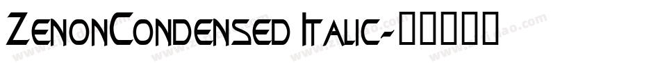 ZenonCondensed Italic字体转换